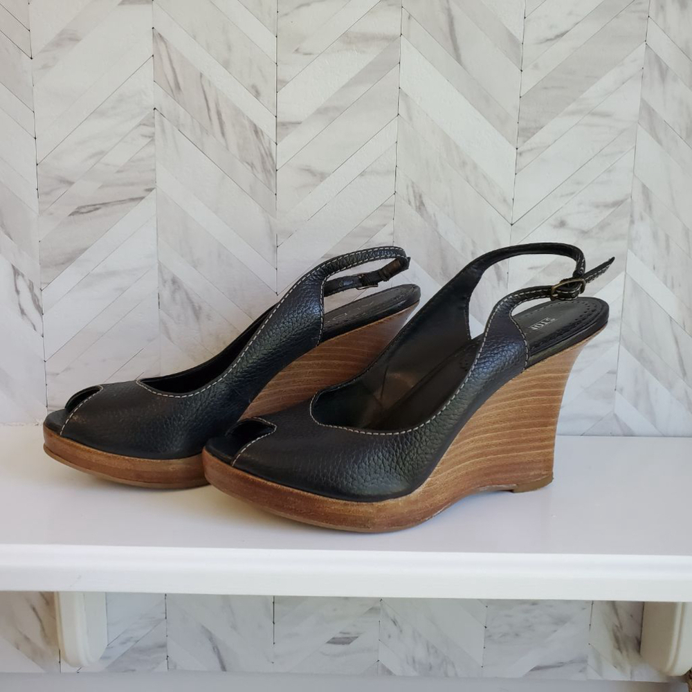 Aldo Peeptoe Slingback Wedge, Sz 6 - Picture 4 of 6